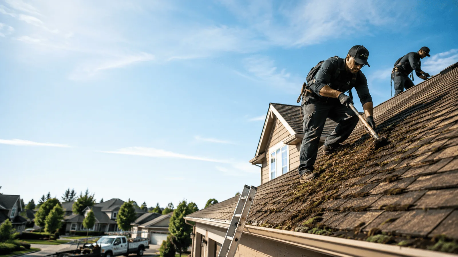 Roof Moss Removal in Hubertus, WI near me